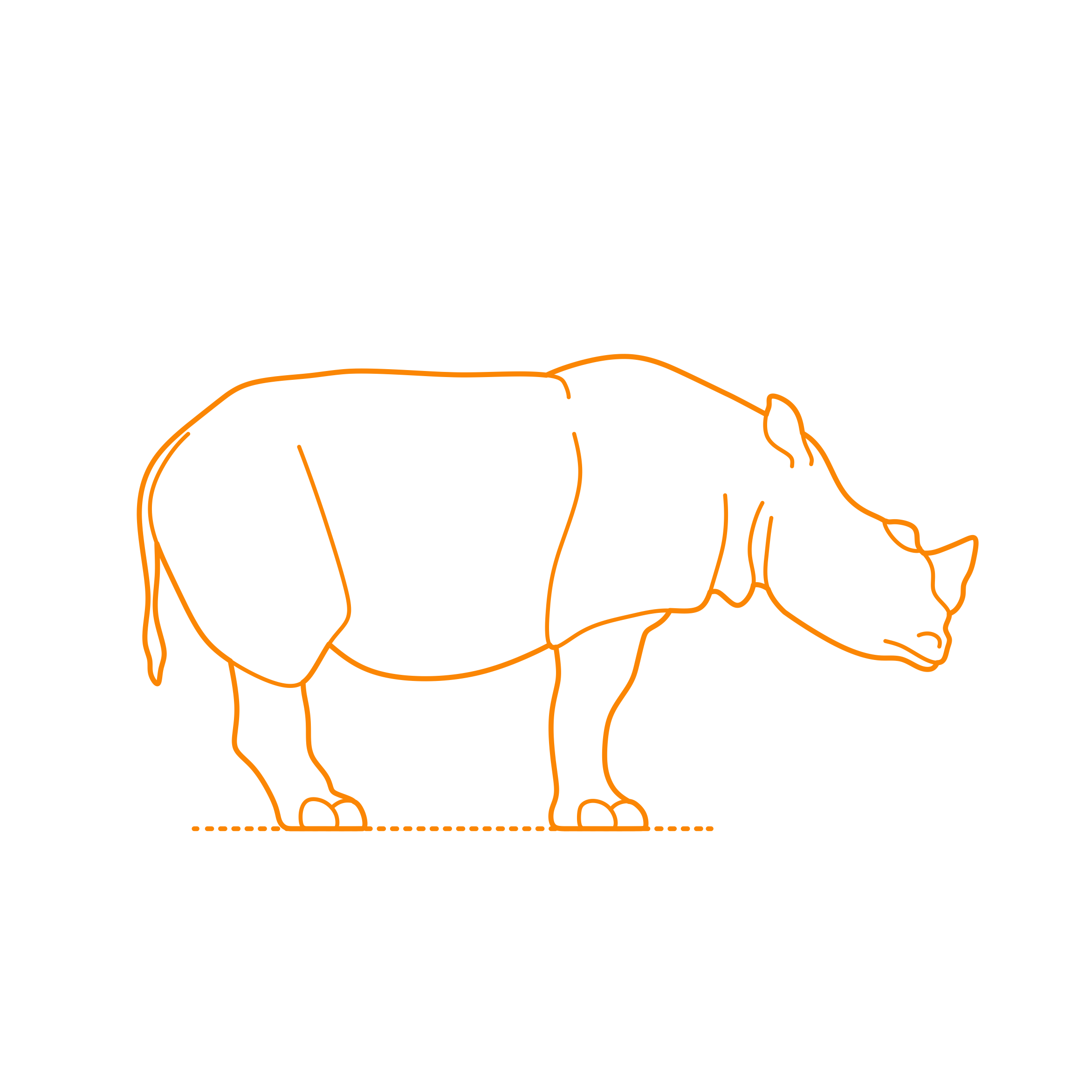 Animals Rhinos Sumatran Rhinoceros Svg Line Art Free Vectors